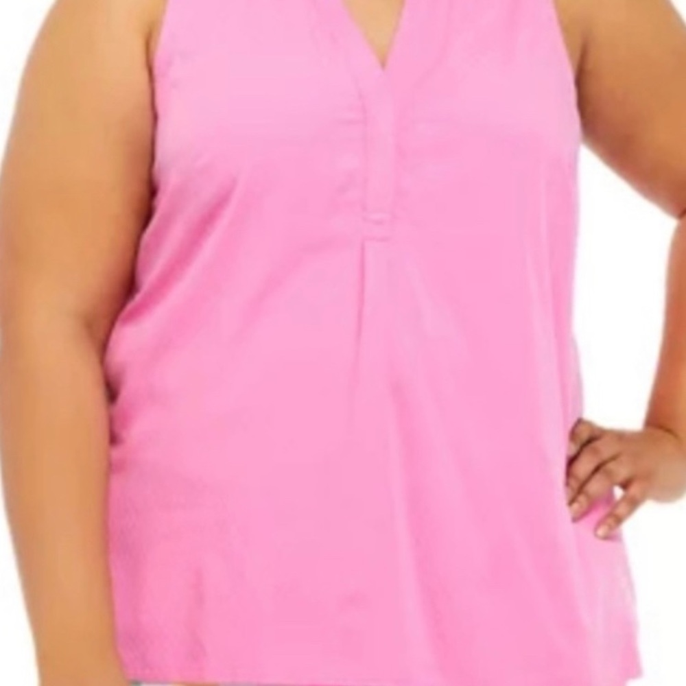 2 sleeveless tops size 3x.  Like new Loft and Crown & Ivy - Picture 3 of 3